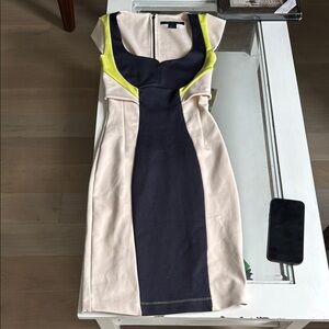 French Connection Navy and Cream Mini Dress